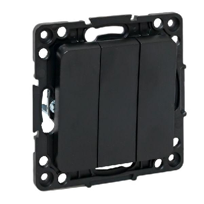 Стокгольм Механизм Выключателя 3-кл. 10А черный