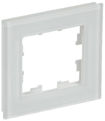 BRITE Рамка 1 пост РУ-1-2-Бр стекло белый матовый IEK