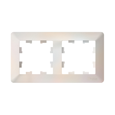 ATLASDESIGN AIR 2-постовая РАМКА, ЖЕМЧУГ/дымчатый белый